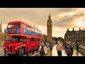 🔴🇬🇧🍁🍂🌰🐿️ CENTRAL LONDON LIVE,  AUTUMN RAIN WALK 2023