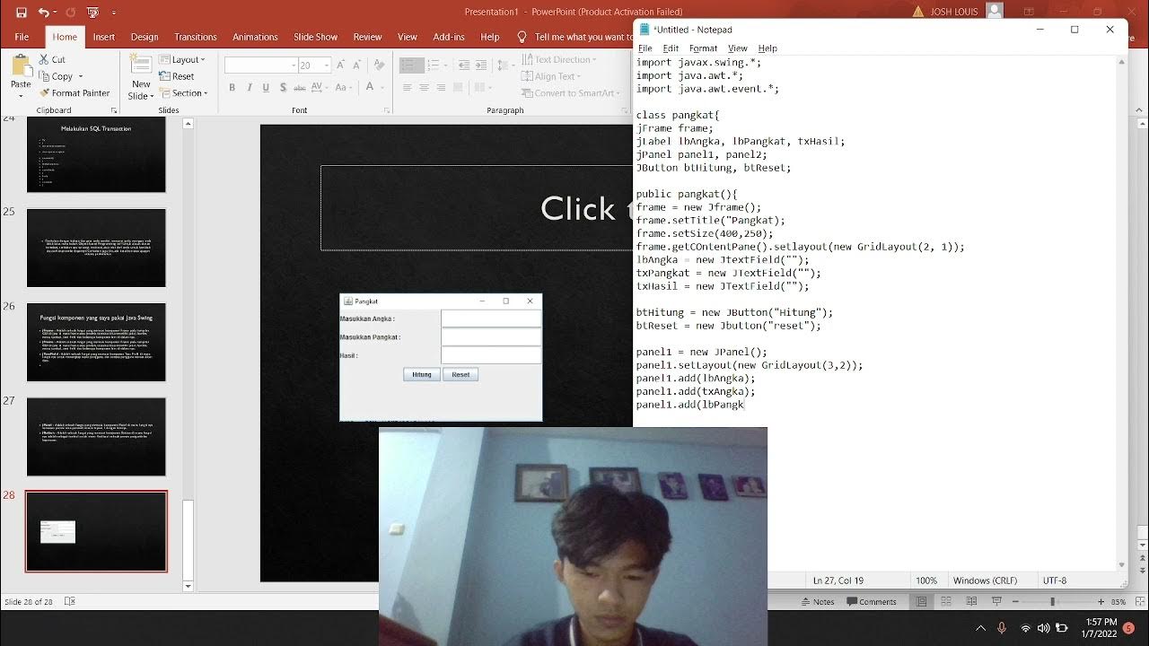MEMBUAT TAMPILAN GUI MENGGUNAKAN JAVA SWING, SERTA PROSES CODINGNYA ...