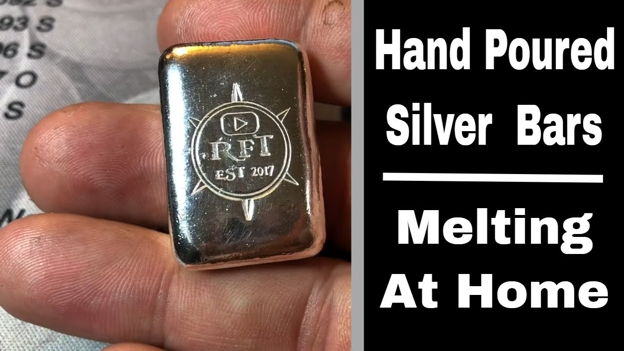 Melting Silver Into Hand Poured Silver Bars at Home - YouTube