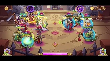 Tripple Melodic Strings vs Top Tier panda Team - Idle Heroes