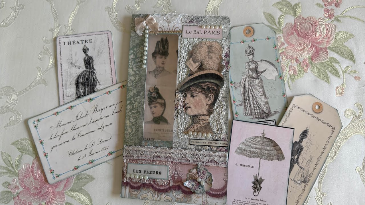 Double pocket flip from junk mail and scraps! Ephemera for our