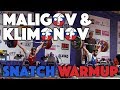 Adam Maligov & Egor Klimonov - Snatch Warmup @ 2017 Europeans [4k]