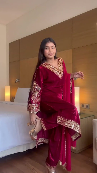 velvet suit from meesho / under budget ♥️#viral #meesho