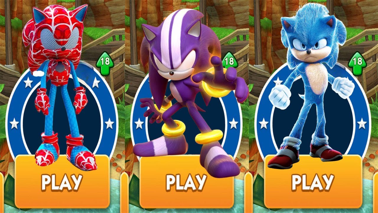 Sonic Dash vs Spider Sonic Run - Movie Sonic vs Darkspine Sonic vs All ...