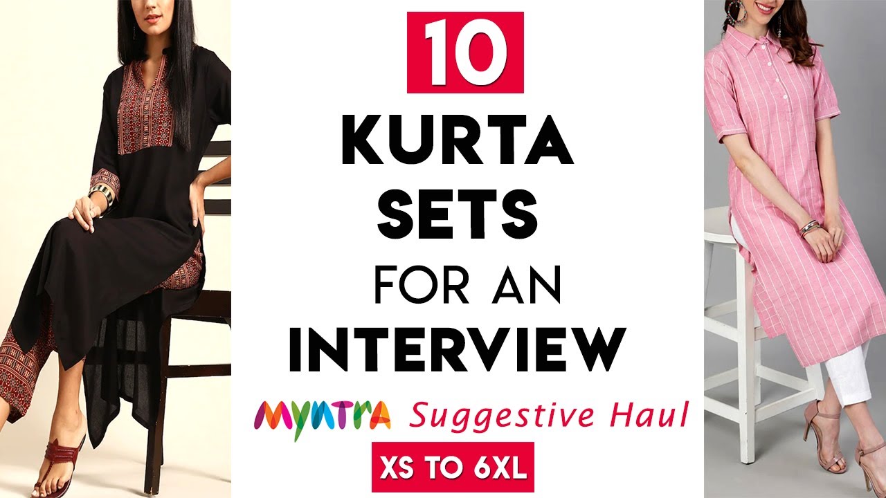 Ajio & Myntra Daily Wear Kurti/ Kurta sets starting Rs 400 | CHIKANKARI |  Partywear kurta sets - YouTube