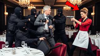 Five Men Attacked A Billionaire CEO in a Restaurant — Waitress’s Hidden Skill Changed Everything..."