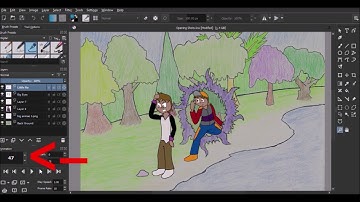 Krita 2D Test Animation: The Time Traveler
