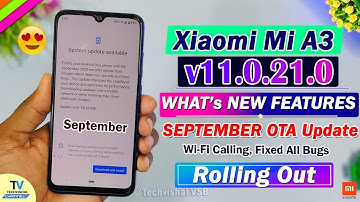 Mi A3 September New Update Rolling Out | What