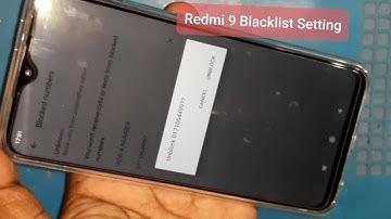 How To Redmi 9 Call Block Blacklist And Unblock Number /Redmi 9 Blacklist Setting