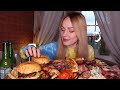 MUKBANG | Фаст фуд, шашлык, матча |  Fast food, matcha tea не ASMR