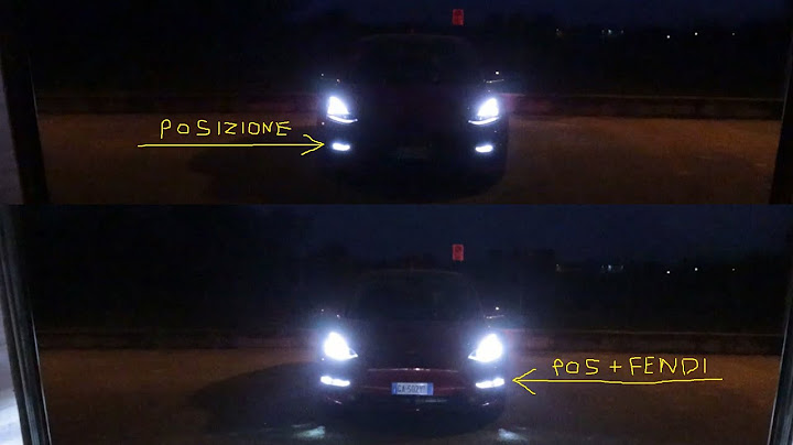 Modifica accensione fari di posizione vicino ai fendinebbia TESLA MODEL 3
