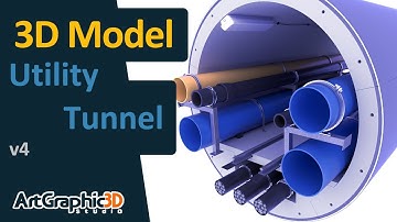 Professional Underground Sewerage Tunnel 3D Model | Realistic Modeling in Blender 3D