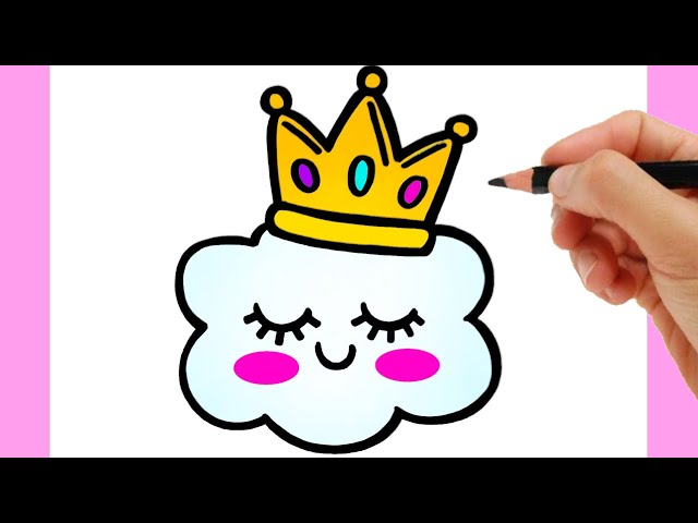 How to draw kawaii cute Cloud l Como desenhar Nuvem fofa Kawaii - Drawing  to Draw 