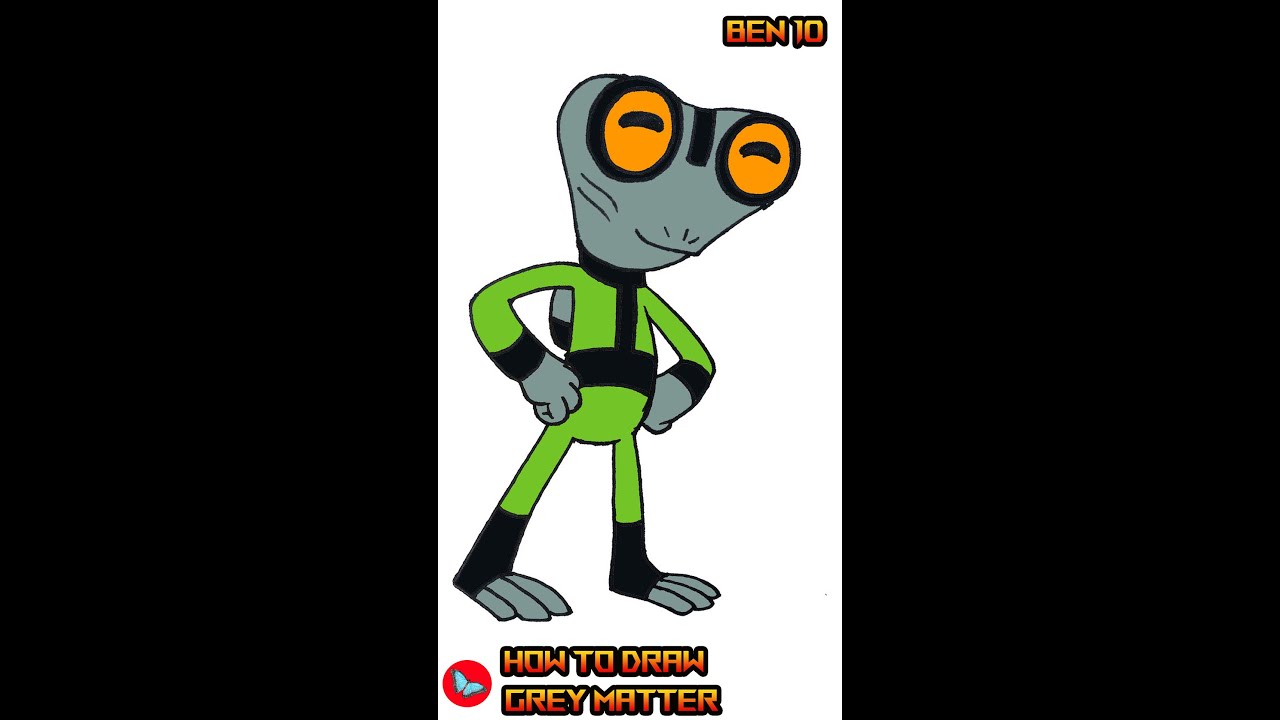 Tutorial speed drawing Grey Matter alien, Ben 10 - tutorial como desen