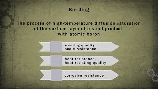 Boriding of steel | Chemical-thermal treatment