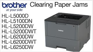 Clearing paper jam errors - HLL5200DW or HLL6200DW