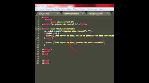 Vídeo ejemplos de Sentencias de control de Javascript