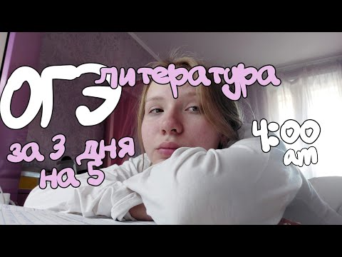 Как я сдала огэ по литературе 2023 / влог огэ / подготовка к огэ за 3 дня/ как сдать литературу на 5