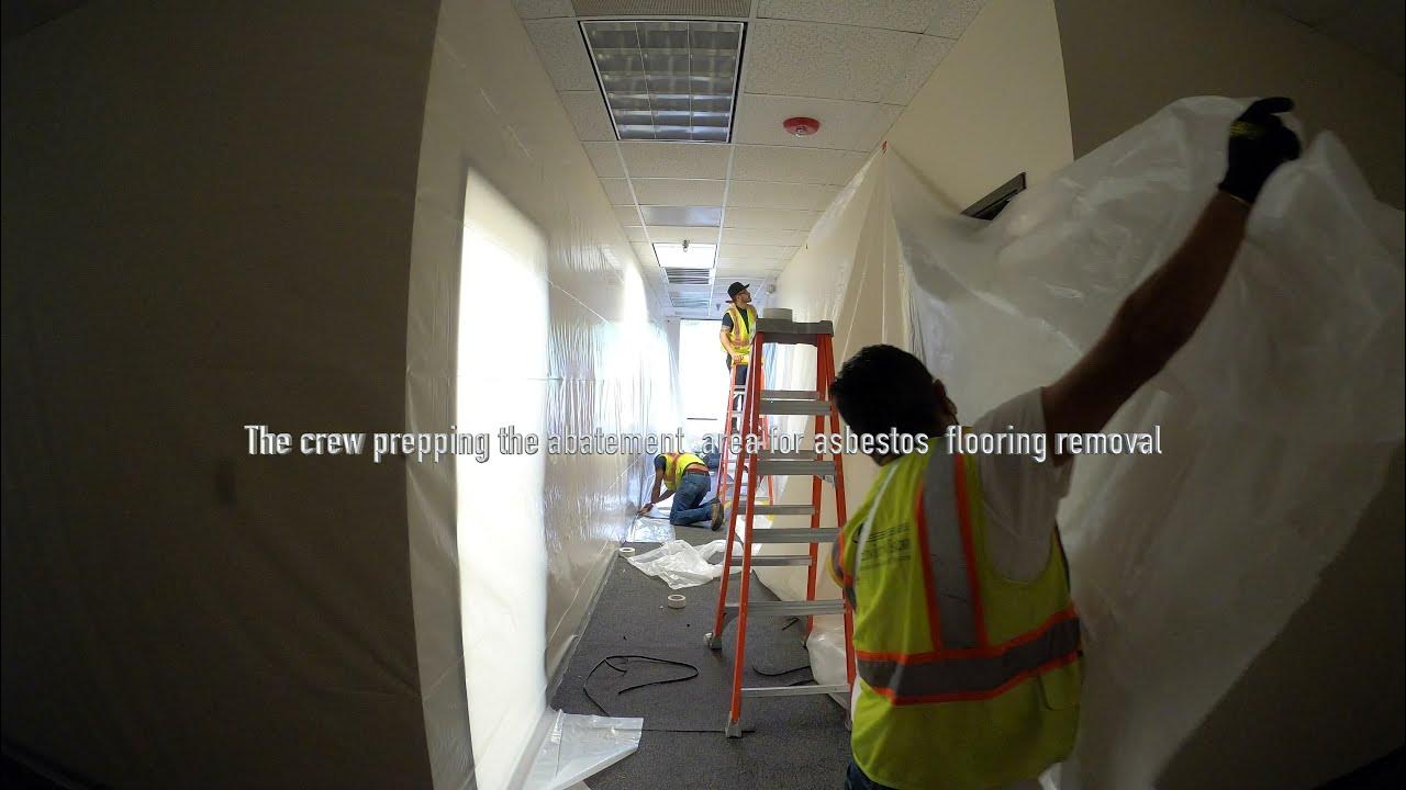 Asbestos flooring and black mastic removal at a Family Medicine Clinic YouTube