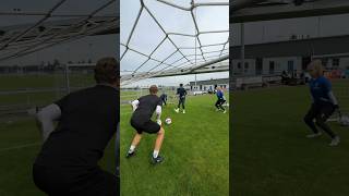 1V1 DRILL FOR 3 KEEPERS 🤯 #goalkeeper #shorts