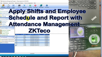 Apply shift and employee schedule for real report testing with attendance management of ZKTeco