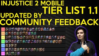 INJUSTICE 2 MOBILE ALL CHARACTERS TIER LIST 1.1 UPDATED BY COMMUNITY FEEDBACK 2020