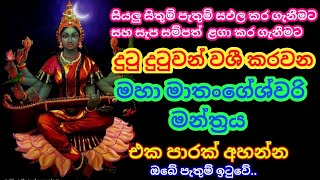 Most Powerful Matangi Mata Mantra සියලු පැතුම් සඳහා අති බලගතු මාතාංගී මාතා මන්ත්‍ර සදනාව