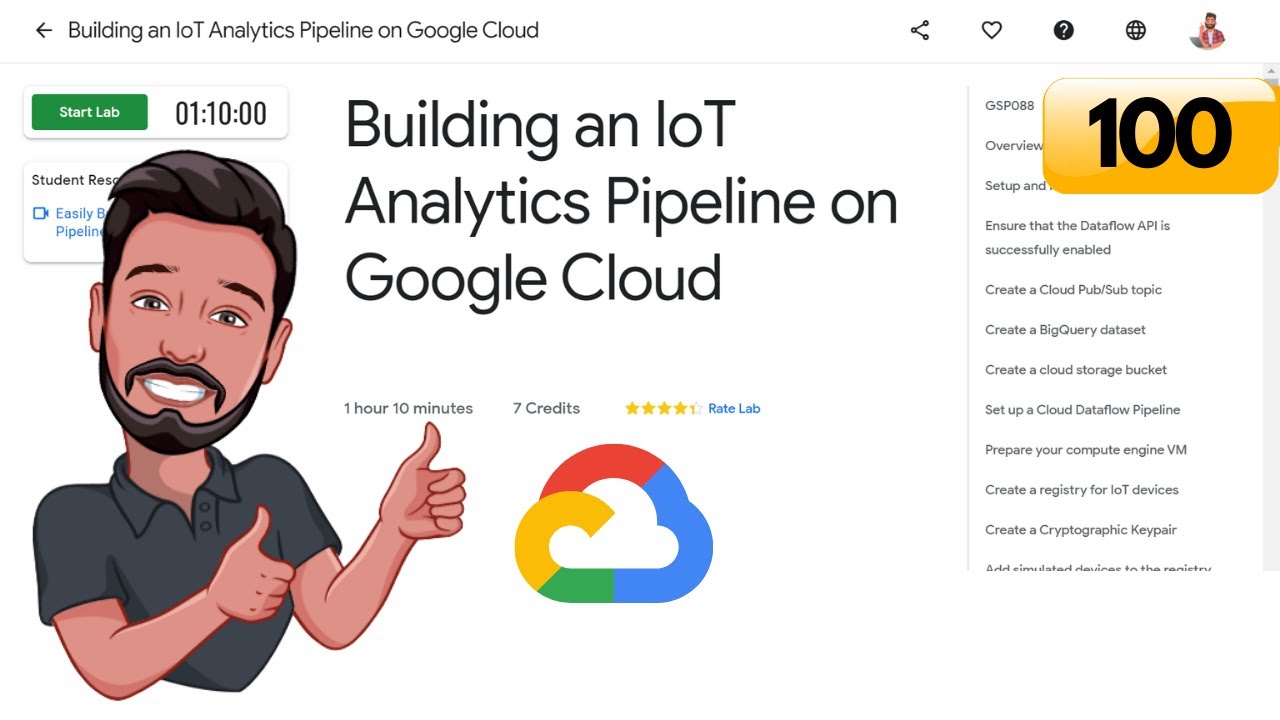 Building an IoT Analytics Pipeline on Google Cloud | Qwiklabs GSP088 | GCP 2021