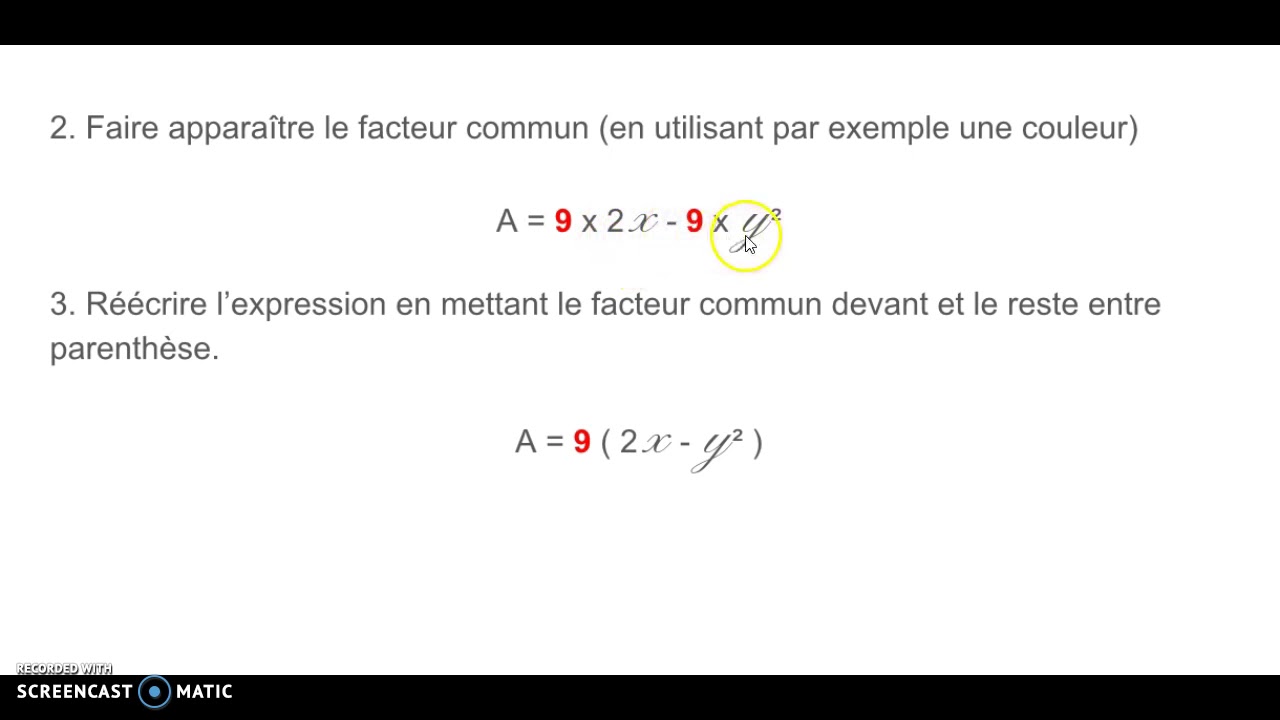 3ème - Factoriser une expression à l'aide d'un facteur commun - YouTube
