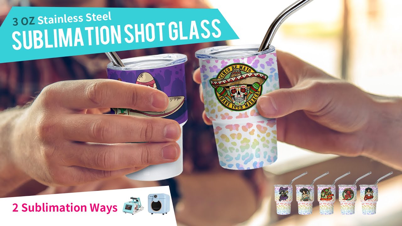 Sublimation Frosted Shot Glass 3oz