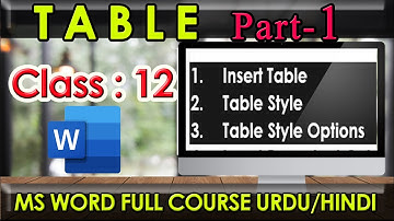 Ms Word - Table Part-1 | How To Use Table In Microsoft Word | Beginners Guide | #tutorial  #msword