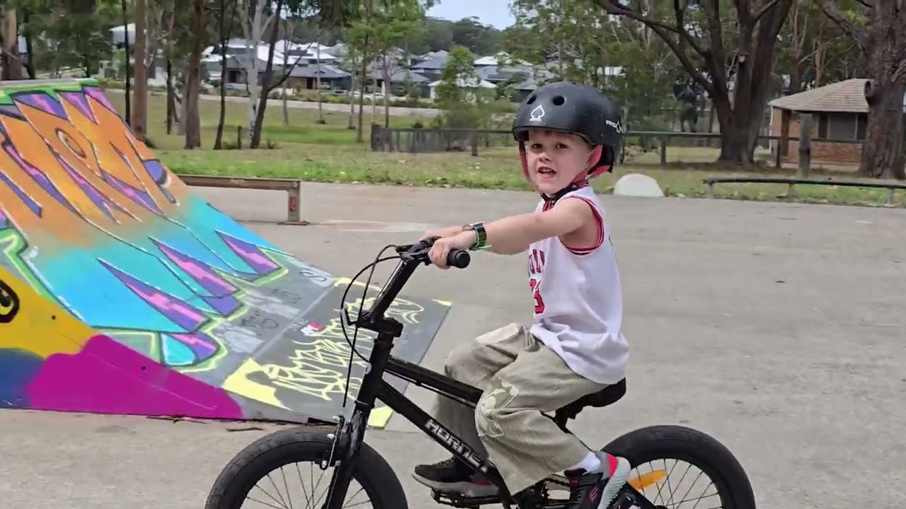 5year old Eli ~ bmx bike rider Newcastle Australia 