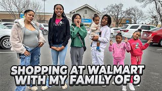 Family Of 9: Grocery Shopping At Walmart