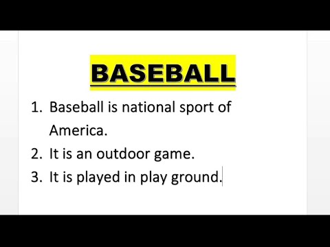 essay on baseball in english