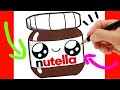 HOW TO DRAW A CUTE NUTELLA kawaii/ como desenhar nutella kawaii/ como dibujar nutella kawaii