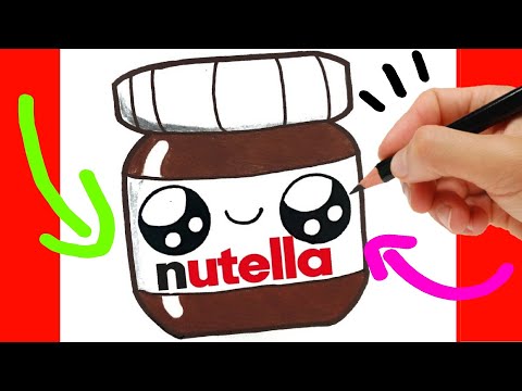 Como desenhar Nutela fofa Kawaii Desenho para desenhar - Drawing to Draw 