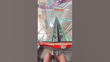 World’s STEEPEST roller coaster drop 😬