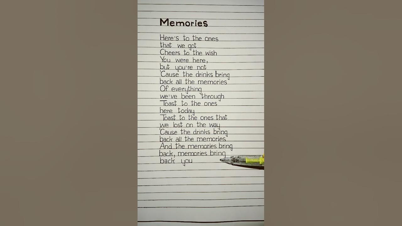 Memories Lyrics - Maroon 5 song #memories #maroon5songs #lyrics Memories Lyrics - Maroon 5 song #memories #maroon5songs #lyrics