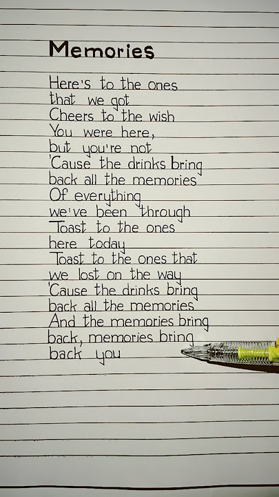 Memories Lyrics - Maroon 5 song #memories #maroon5songs #lyrics
