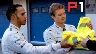 Mercedes F1 - Nico and Lewis discuss road safety