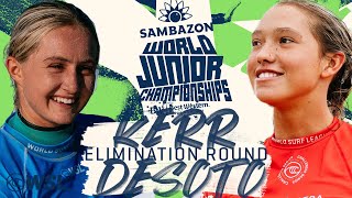 Sierra Kerr vs Puamakamae DeSoto | SAMBAZON WSL Junior Championships Elimination Round Heat Replay