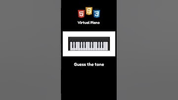 🎹 Virtual Piano using HTML CSS JS 🚀 #viralshorts #javascript