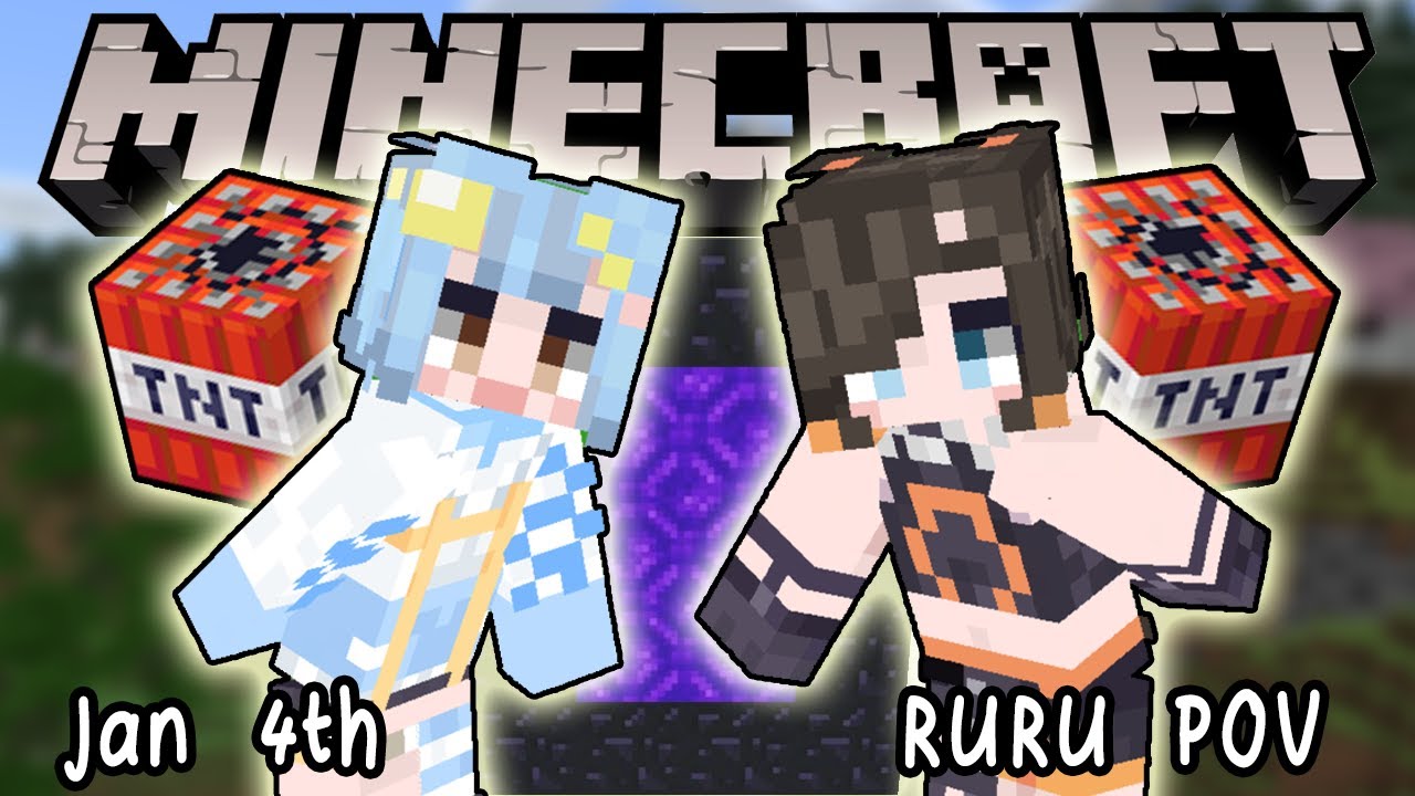 【MINECRAFT】 IF OUR HEART GOES OVER 100 WE EXPLODE CHALLENGE -  Ruru's POV  