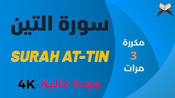 سورة التين مكررة / مكتوبة 4K -علاء عقل - Surat At-Tin 4K written - Alq Aql