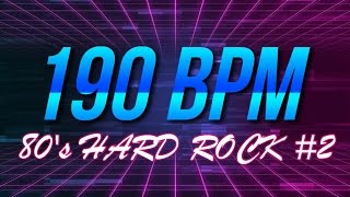 190 BPM - 80's Hard Rock #2 - 4/4 Drum Track - Metronome - Drum Beat