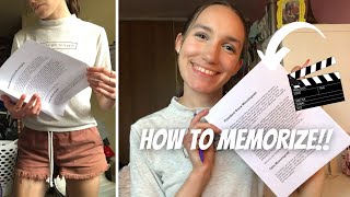 How to memorize a monologue! (the quickest and most efficient method)