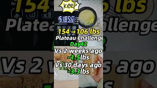 154lbs → 106lbs| Plateau Break Day 42 |Full No-Diet Meal Plan +Low-Impact Workout Routine#weightloss