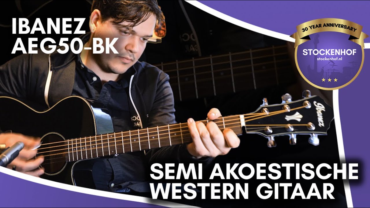 Ibanez AEG50-BK -  Semi Acoustic Western Guitar (SOUND DEMO) - Pickup vs Mic