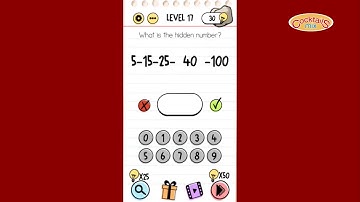 Brain Test Level 17 solution What is the hidden number