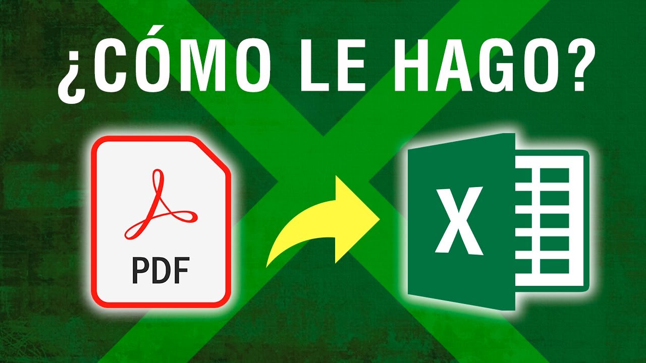 Como pasar de pdf a excel y otros programas 2022 youtube
